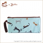 支票筆袋 zakka 防水包 273 藍瘦喵